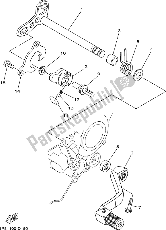 Wszystkie części do Wa? Ek Zmiany Biegów Yamaha YZ 250X 2020