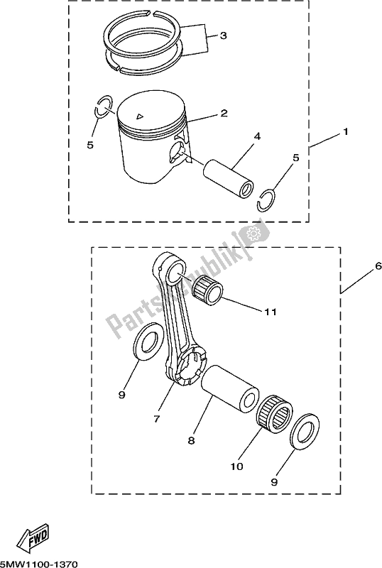 All parts for the Optional Parts 1 of the Yamaha YZ 250X 2021