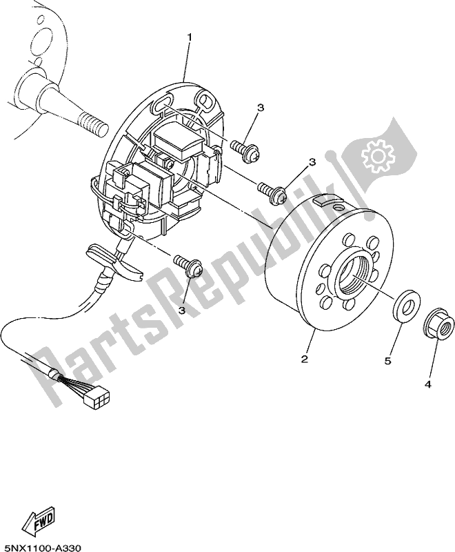 All parts for the Generator of the Yamaha YZ 250X 250 Cross Country 2017