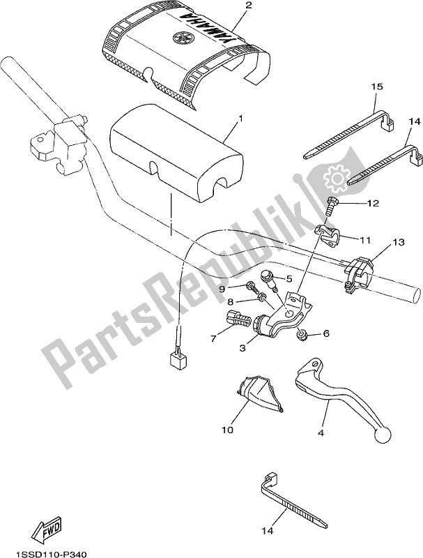 All parts for the Handle Switch & Lever of the Yamaha YZ 250X 250 Cross Country 2017