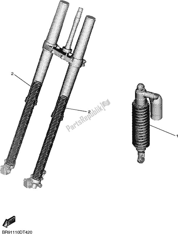 All parts for the Alternate For Chassis of the Yamaha YZ 450F 2020