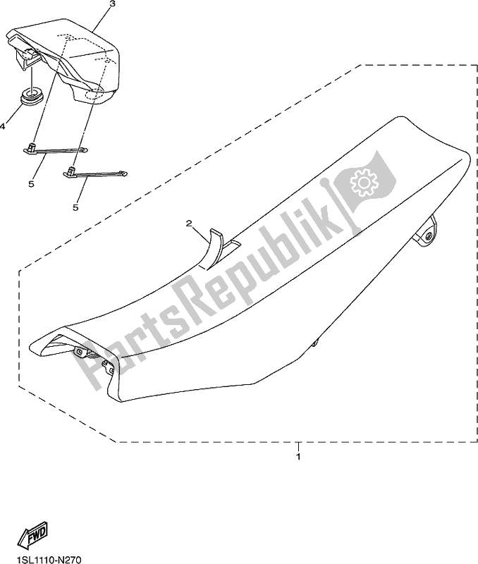 Todas las partes para Asiento de Yamaha YZ 450 FX 2017