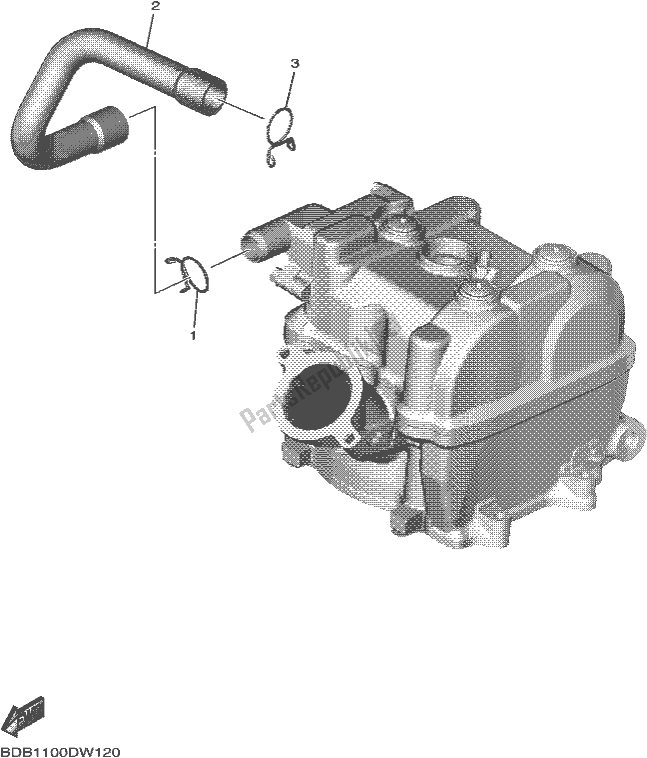 Alle onderdelen voor de Lucht Inductie Systeem van de Yamaha YZ 450 FX 2021