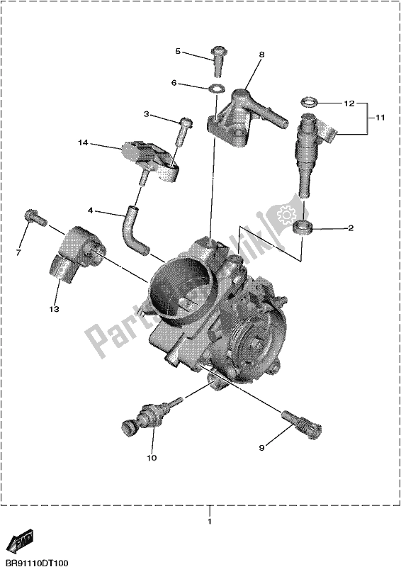 Toutes les pièces pour le Admission 2 du Yamaha YZ 450 FX 2021