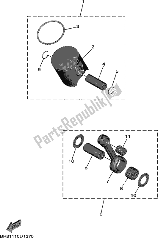 Wszystkie części do Cz?? Ci Opcjonalne 1 Yamaha YZ 65 2018