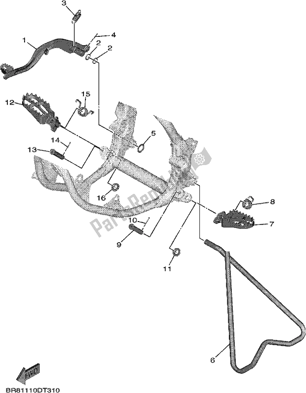 Wszystkie części do Podstawka I Podnó? Ek Yamaha YZ 65 2018