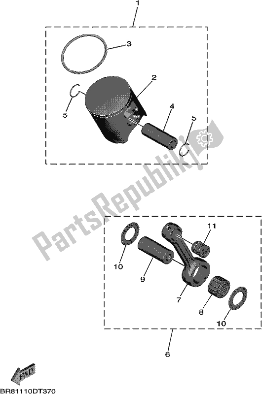 All parts for the Optional Parts 1 of the Yamaha YZ 65 2020