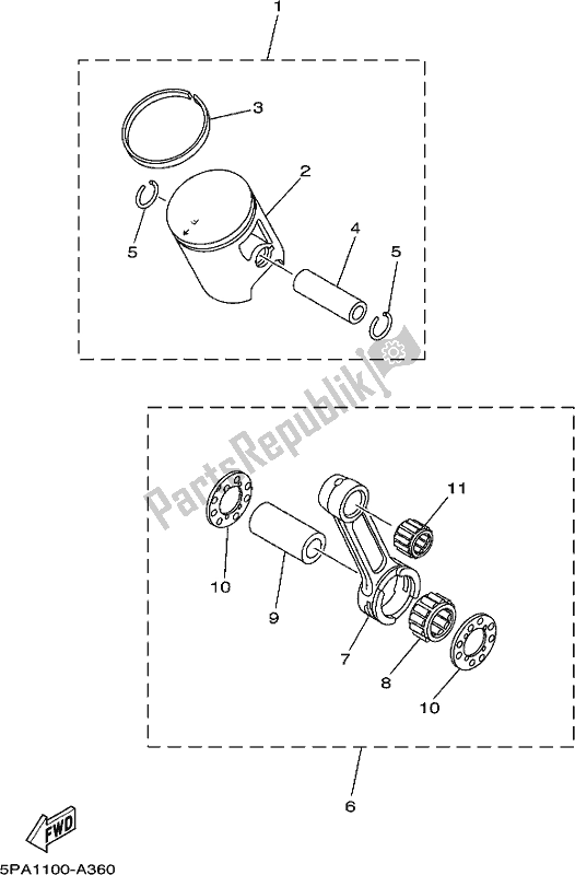 All parts for the Optional Parts 1 of the Yamaha YZ 85 2017