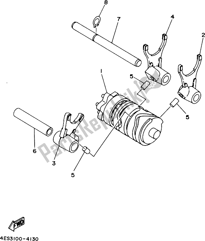 Toutes les pièces pour le Came Et Fourchette De Changement De Vitesse du Yamaha YZ 85 2017