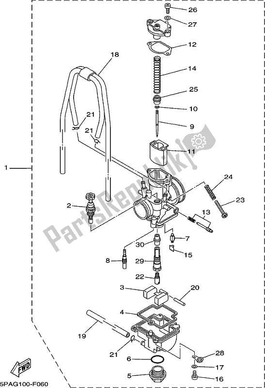 Wszystkie części do Ga? Nik Yamaha YZ 85 2018