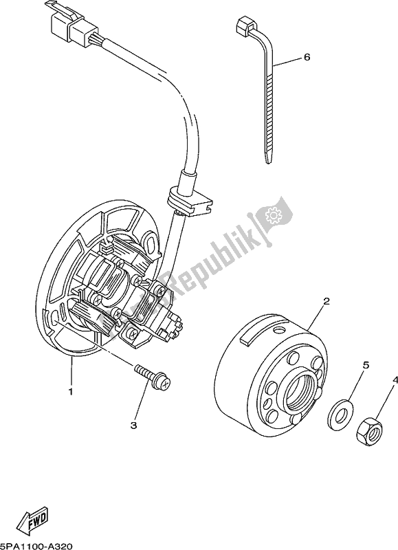 Wszystkie części do Generator Yamaha YZ 85 2018