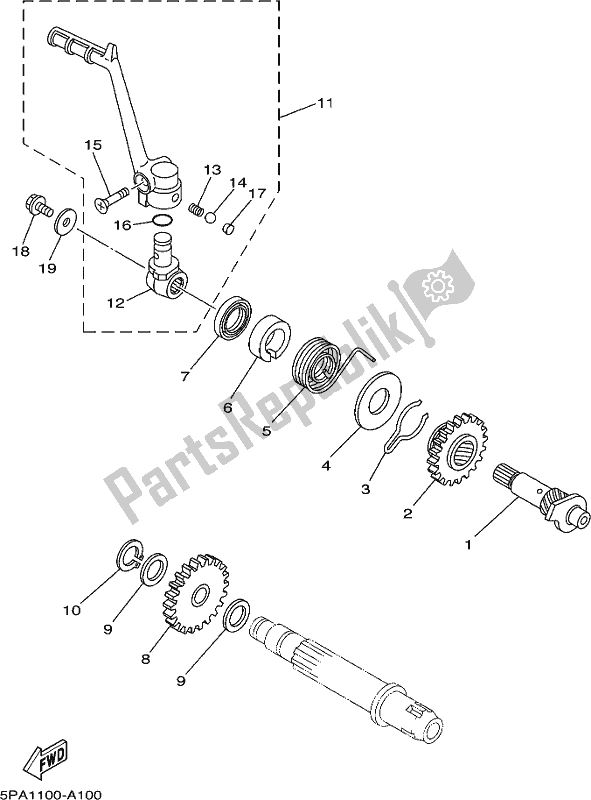 Wszystkie części do Rozrusznik Yamaha YZ 85 2018