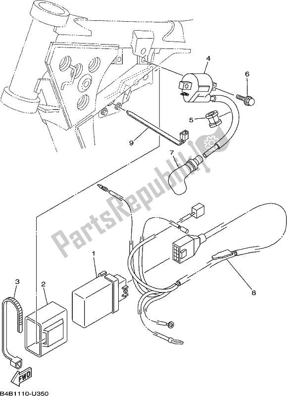 All parts for the Electrical 1 of the Yamaha YZ 85 2019