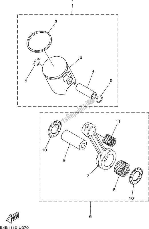 All parts for the Optional Parts 1 of the Yamaha YZ 85 2019