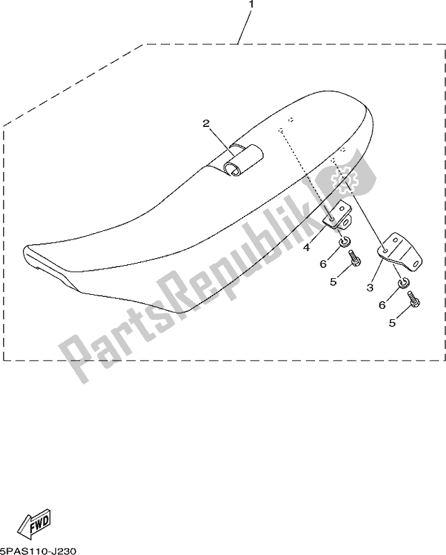 All parts for the Seat of the Yamaha YZ 85 2019