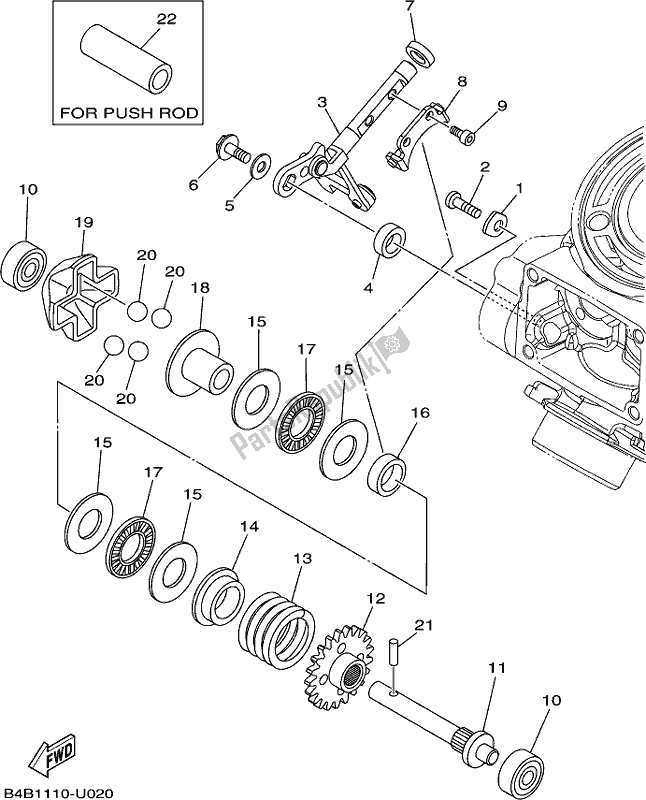 Alle onderdelen voor de Gouverneur van de Yamaha YZ 85 2020