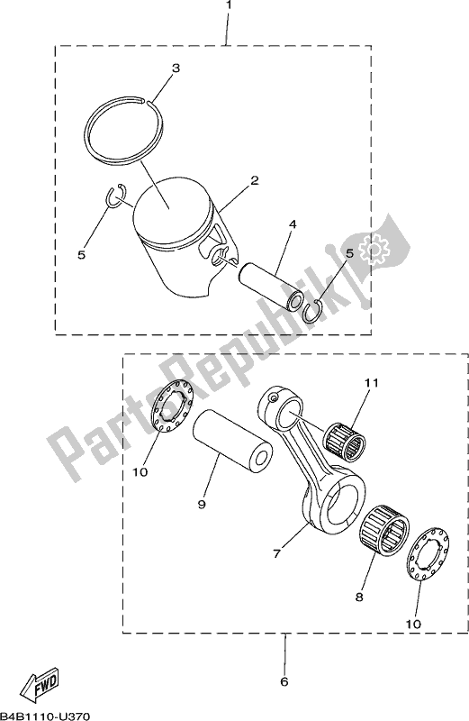 Toutes les pièces pour le Pièces Optionnelles 1 du Yamaha YZ 85 2020