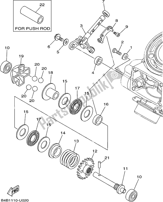 Todas las partes para Gobernador de Yamaha YZ 85 2021