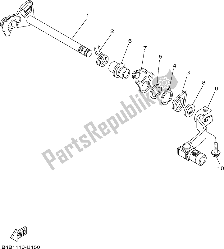 Wszystkie części do Wa? Ek Zmiany Biegów Yamaha YZ 85 2021