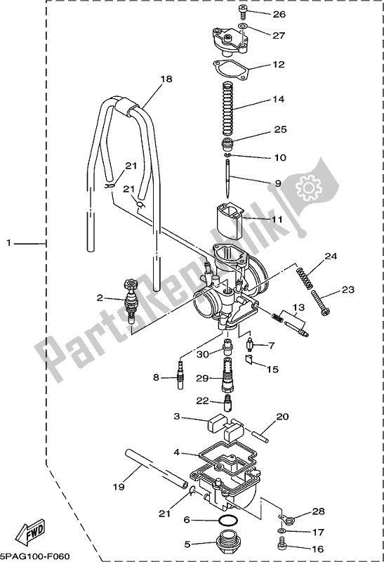 Alle onderdelen voor de Carburator van de Yamaha YZ 85 LW 2018