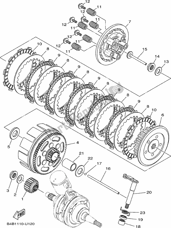 Wszystkie części do Sprz? G? O Yamaha YZ 85 LW 2019