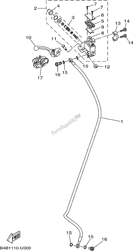 Wszystkie części do Przedni Cylinder G?ówny Yamaha YZ 85 LW 2019