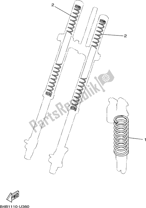 Todas as partes de Alternativo Para Chassis do Yamaha YZ 85 LW 2020