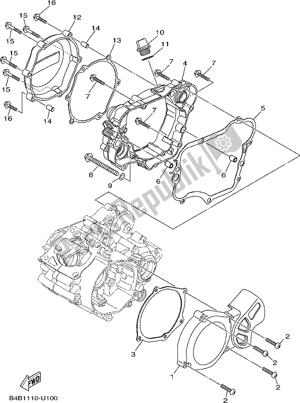 Alle onderdelen voor de Carter Deksel van de Yamaha YZ 85 LW 2020