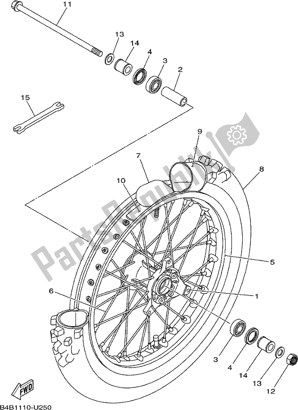 Wszystkie części do Przednie Ko? O Yamaha YZ 85 LW 2020