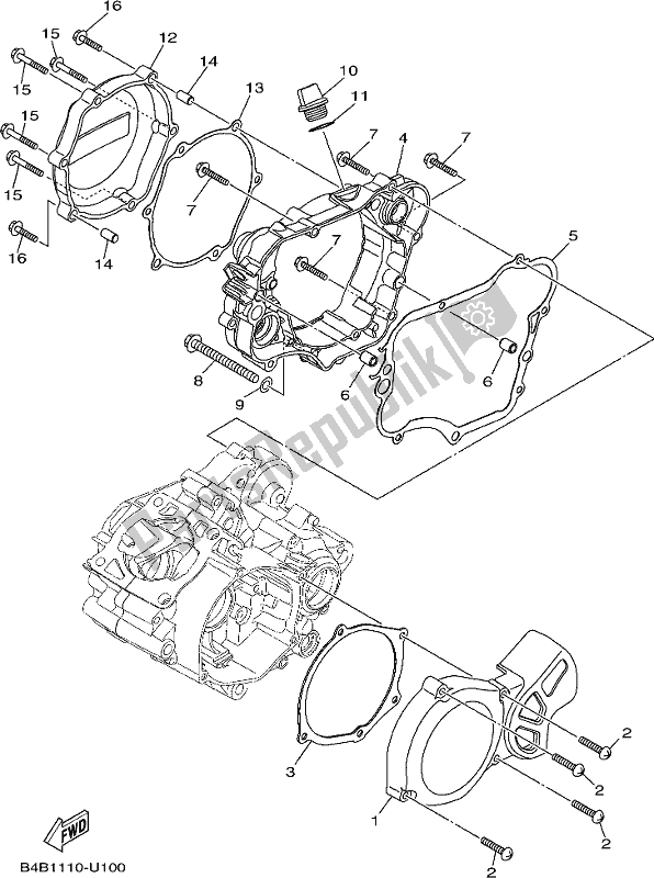 Tutte le parti per il Coperchio Del Carter del Yamaha YZ 85 LW 2021