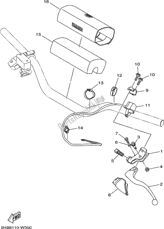 Toutes les pièces pour le Interrupteur Et Levier De Poignée du Yamaha YZ 85 LW 2021