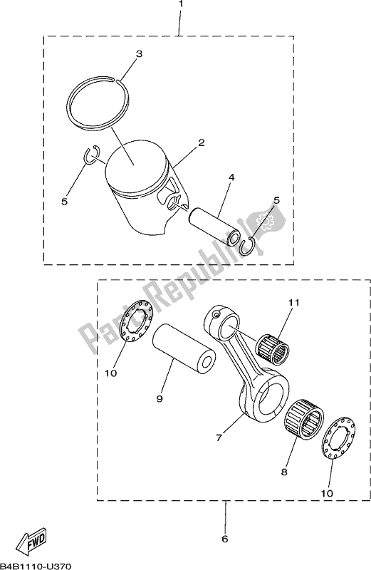 All parts for the Optional Parts 1 of the Yamaha YZ 85 LW 2021
