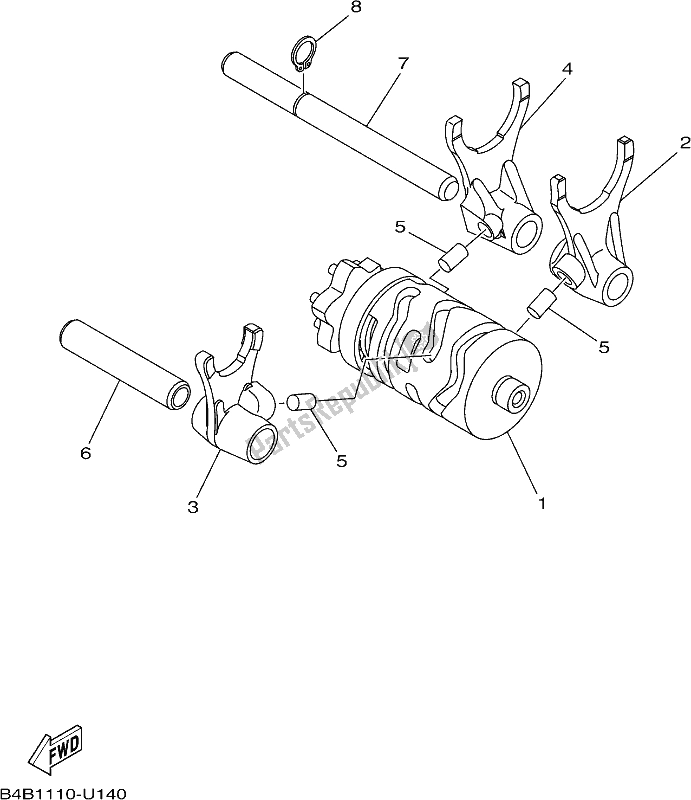 Tutte le parti per il Camma Cambio E Forcella del Yamaha YZ 85 LW 2021