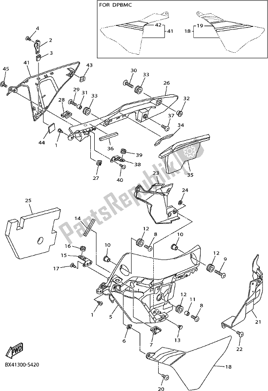 Todas las partes para Carenado 3 de Yamaha Yzf-r1 1000 2017