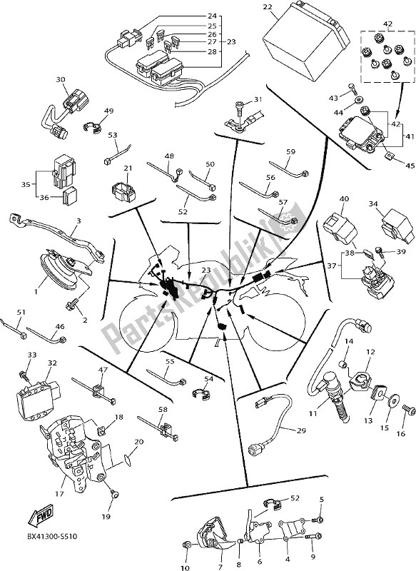 All parts for the Electrical 2 of the Yamaha Yzf-r1 1000 2017