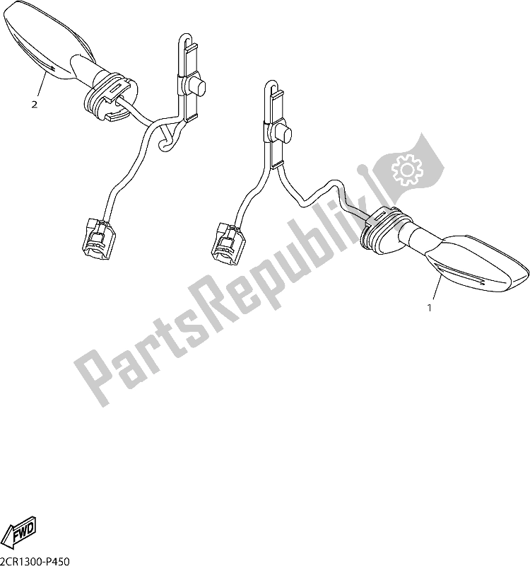 Toutes les pièces pour le Lumière Clignotante du Yamaha Yzf-r1 1000 2017