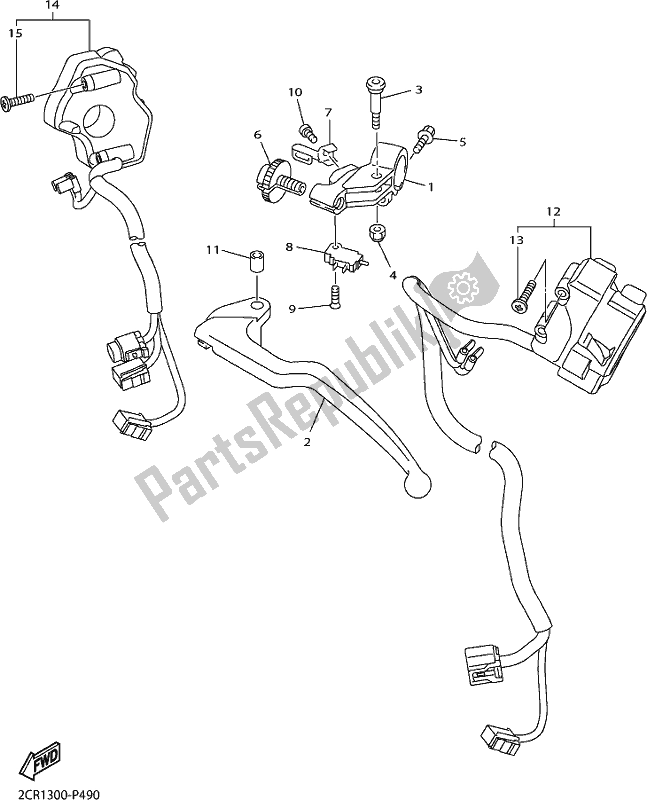 Todas las partes para Interruptor De Palanca Y Palanca de Yamaha Yzf-r1 1000 2017