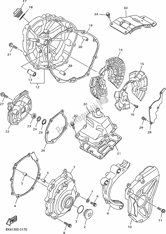 Wszystkie części do Pokrywa Skrzyni Korbowej 1 Yamaha Yzf-r1 1000 2018