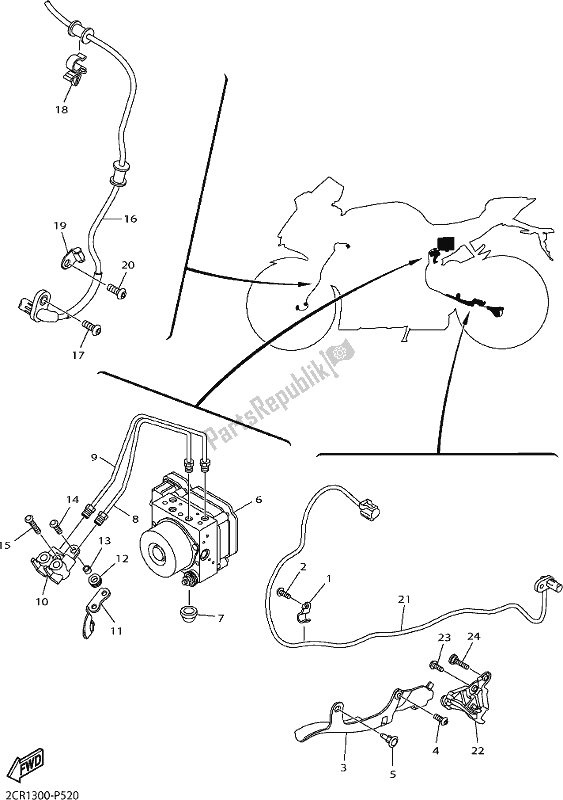 Todas las partes para Eléctrico 3 de Yamaha Yzf-r1 1000 2018