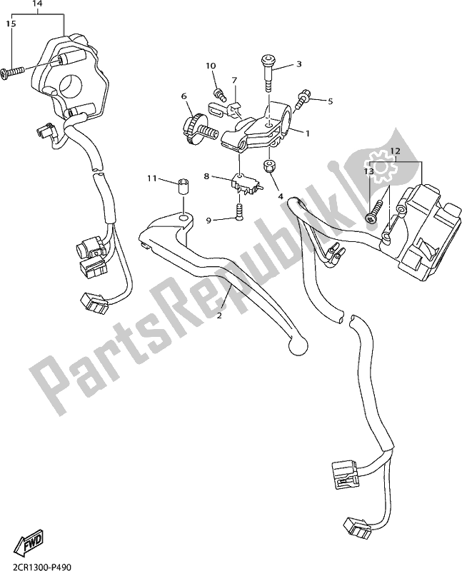 Todas las partes para Interruptor De Palanca Y Palanca de Yamaha Yzf-r1 1000 2018