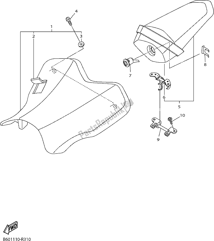 Todas las partes para Asiento de Yamaha Yzf-r1 1000 2018