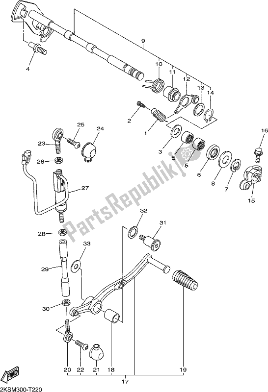 Toutes les pièces pour le Arbre De Changement du Yamaha Yzf-r1 1000 2018