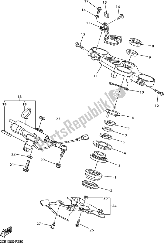 Todas las partes para Direccion de Yamaha Yzf-r1 1000 2018