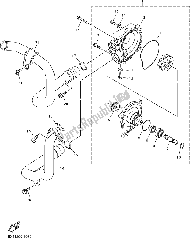 Todas las partes para Bomba De Agua de Yamaha Yzf-r1 1000 2018