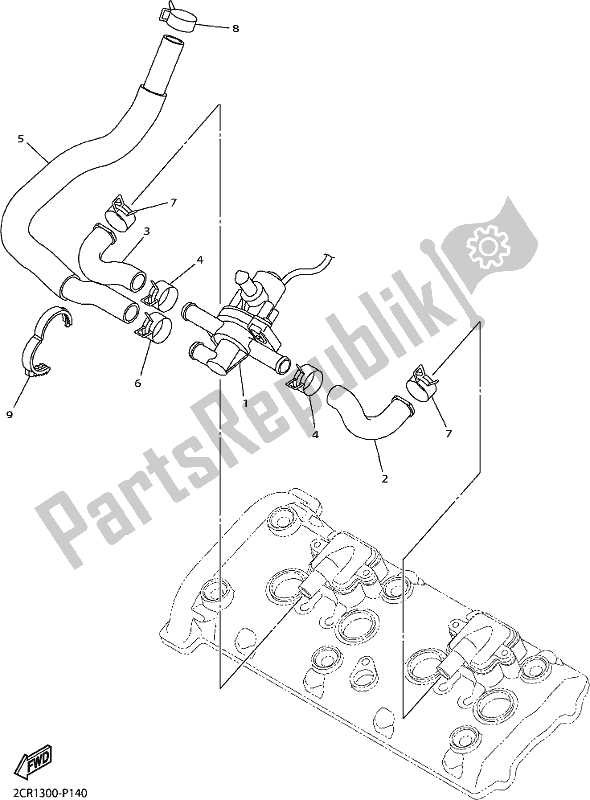 All parts for the Air Induction System of the Yamaha Yzf-r1 1000 2019