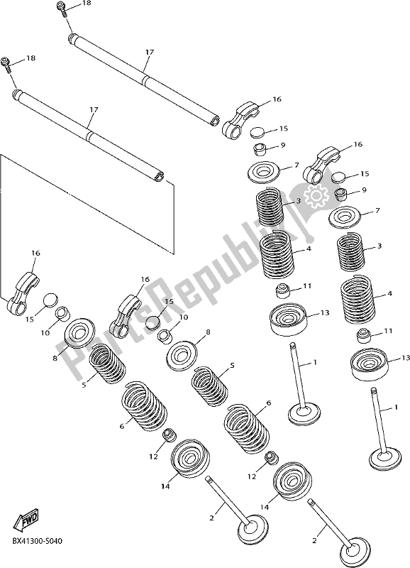 All parts for the Valve of the Yamaha Yzf-r1 1000 2019