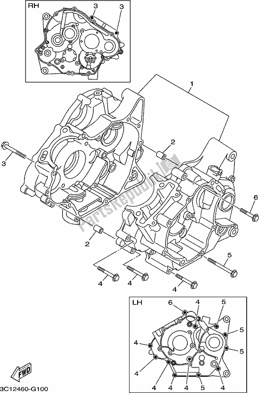 Todas as partes de Bloco Do Motor do Yamaha Yzf-r 15 125 2017