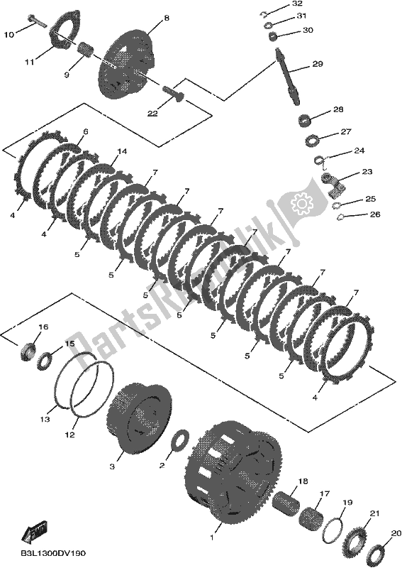 Todas las partes para Embrague de Yamaha Yzf-r1L YZF 1000L 2020