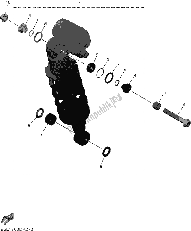 Todas las partes para Suspensión Trasera de Yamaha Yzf-r1L YZF 1000L 2020