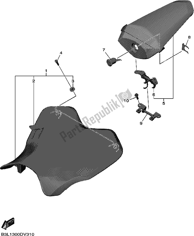 Todas las partes para Asiento de Yamaha Yzf-r1L YZF 1000L 2020